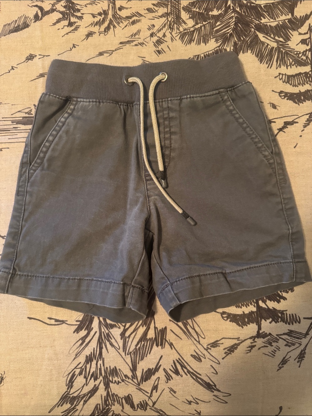 Men's Athletic Drawstring Shorts in Charcoal Gray